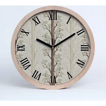 Hodiny Kuchyňské nástěnné hodiny římské stromy průměr 20 cm