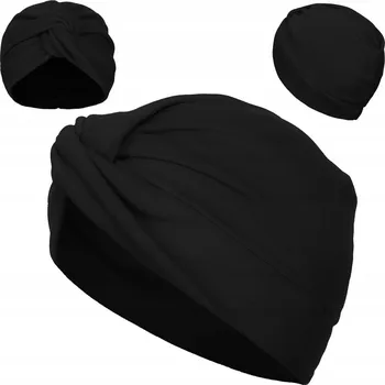 Čepice Nandy turban bavlna černý, univerzální velikost