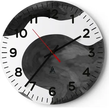 Hodiny Kuchyňské nástěnné hodiny 30x30 Abstrakce Moderní skleněné hodiny Tiché