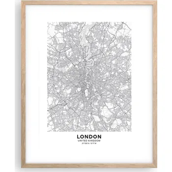 Obraz Obraz plakát na zeď v rámu světlý dub 40x50 město plakáty do obýváku