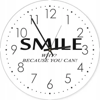 Obraz Obraz s hodinami, Smile - 40x40