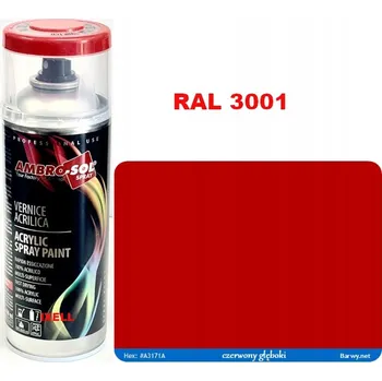 Barva ve spreji RAL 3001 červená LESK SPRAY 400ml profesjonal-line HQ AMBROSOL 1233