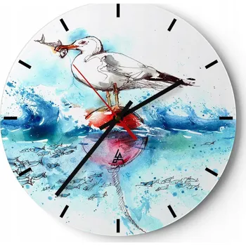 Hodiny Nástěnné hodiny do kuchyně 30x30 Abstrakce Skleněné hodiny do obýváku Tiché