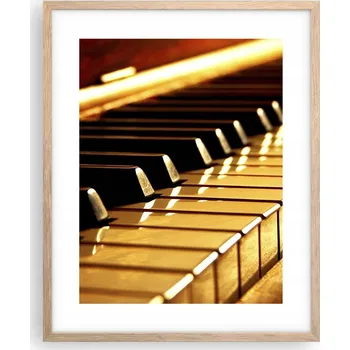 Obraz Obraz plakát na zeď v rámu světlý dub 40x50 hudba plakáty do obývacího pokoje