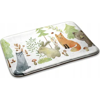 Hrací deka Hrací Podložka Velký Koberec pro Děti Zvířátka v lese 90x60 cm