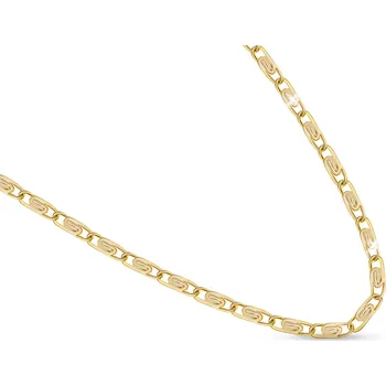 Řetízek biju Pozlacený řetízek 14k zlatem - spojená zrna, délka 60 cm / 3 mm