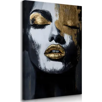 Obraz OBRAZ NA PLÁTNĚ DO OBÝVÁKU PORTRÉT ŽENY GLAMOUR STYL ABSTRAKCE 30x40