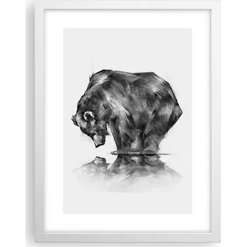 Obraz Obraz plakát v bílém rámu do obýváku 30x40 abstrakce plakáty na zeď