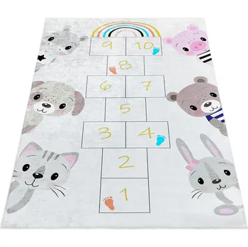 Koberec KOBEREC 80x150 DĚTSKÝ KLASICKÝ PRO DĚTI PROTISKLUZOVÝ PRATELNÝ V PRAČCE SVĚTLÝ