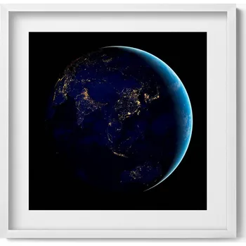 Obraz Dekorativní nástěnný obraz do pokoje Zeměkoule globus v kosmu 50x50 cm