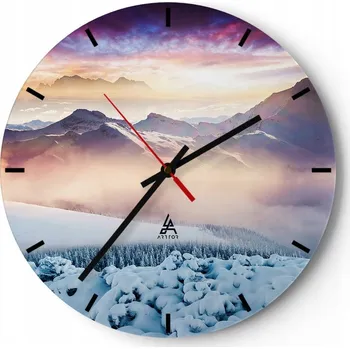 Hodiny Nástěnné hodiny do kuchyně 30x30 Krajina Skleněné hodiny do obýváku Tiché