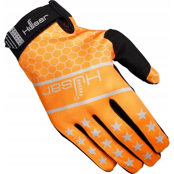 Moto oblečení MOTOCYKLOVÉ RUKAVICE HUSAR CROSS oranžové OFF ROAD QUAD ENDURO