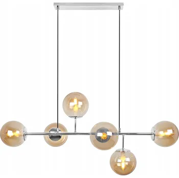 ZÁVĚSNÉ STROPNÍ SVÍTIDLO LUSTR STŘÍBRNÝ CHROM LOFT GLAMOUR KOULE ZE SKLA