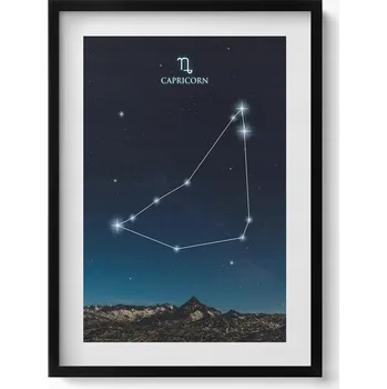 Obraz Dekorativní obraz v rámu do obýváku Souhvězdí zvěrokruhu Kozoroh 50x70 cm