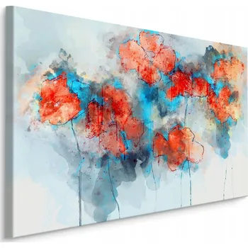 Obraz Obraz červené máky abstraktní do jídelny 70x50