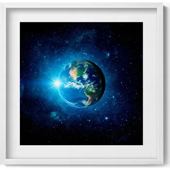 Obraz Dekorativní obraz v rámu na zeď NASA - Země, galaxie a slunce 50x50 cm