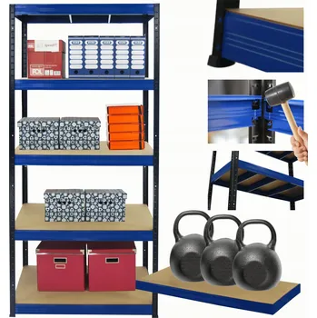 Dílenský regál Kovový regál skladový stojan HELIOS 180x75x45cm 5 polic x 350kg ODOLNÝ PL