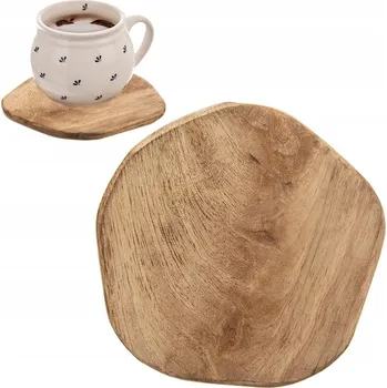 Obraz Podložka pod hrnek Orion dřevěná hnědá 10 x 10 cm, odolná vůči skvrnám
