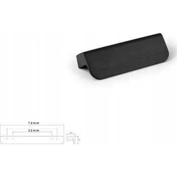 Nábytková úchytka VIEFE 0610/032 FLAPP černá kartáčovaná 0610032L30