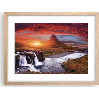 Obraz Obraz plakát v rámu světlý dub do obýváku 40x30 krajina foto na zeď