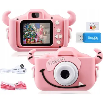 Digitální fotoaparát DĚTSKÝ FOTOAPARÁT GREPRO DIGITÁLNÍ HD POUZDRO USB HRY