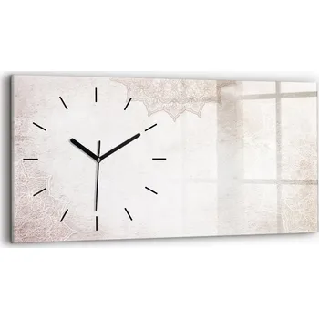 Hodiny Moderní skleněné nástěnné hodiny s potiskem 60 cm x 30 cm Dekorativní vzor