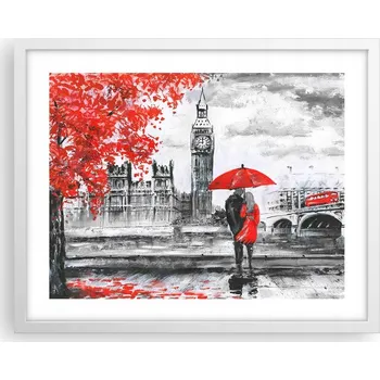 Obraz Obraz plakát na zeď v bílém rámu 50x40 město foto plakáty do obýváku