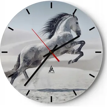 Hodiny Nástěnné hodiny do kuchyně 30x30 Zvířata Skleněné hodiny do obýváku Tiché