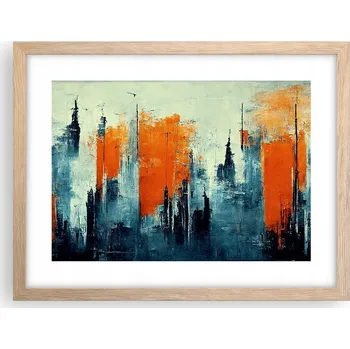 Obraz Obraz plakát v rámu světlý dub do obýváku 40x30 abstrakce foto na zeď