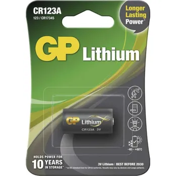 Elektronika EMOS Lithiová baterie GP CR123A, 1 ks B1501E