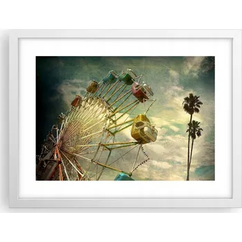 Obraz Obraz plakát v bílém rámu do obýváku 40x30 vintage foto plakáty na zeď