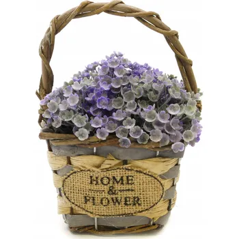 umělá květina UMĚLÝ KVĚT V KOŠÍKU 18 CM