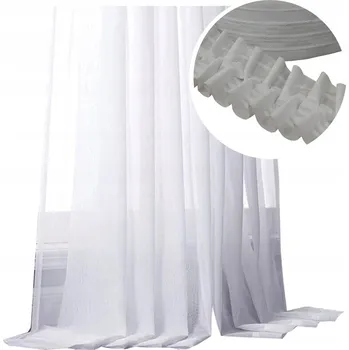 Záclona HOTOVÁ ZÁCLONA Z VOÁLU záclona voál bílá na pásce 500x240 cm výška.