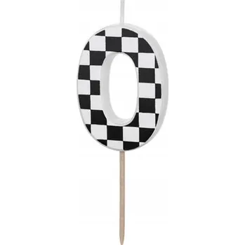 Dortová svíčka Narozeninová svíčka Číslice 0, 5,5 cm, mix barev