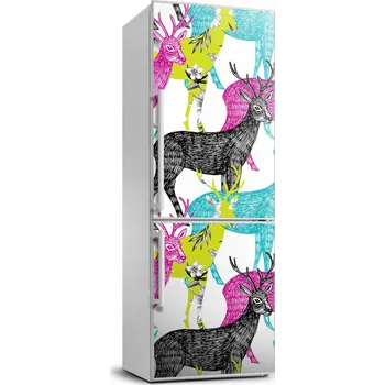 Fototapeta Samolepicí samolepící na ledničku Barevní jeleni