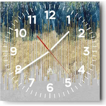 Hodiny Nástěnné hodiny do obýváku 40x40 Umění Bezhlučné Hodiny na skle Tiché