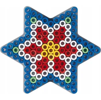 Dětské navlékací korálky Korálky Hama maxi podložka hvězda 8222