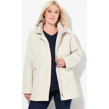 Pánská softshellová bunda Ulla Popken, Plus size Dlouhá softshellová bunda, nepromokavá, dvoucestný zip, kapuce pro plnoštíhlé nadměrná velikost, 837664665-1130, béžový, 50/52, Nadměrné velikosti, Plus size oblečení, Oblečení pro boubelky, Oblečení pro baculky, Oblečení pro plnošt