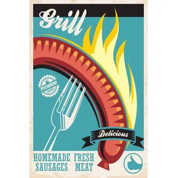 Obraz Cedule Grill Delicious