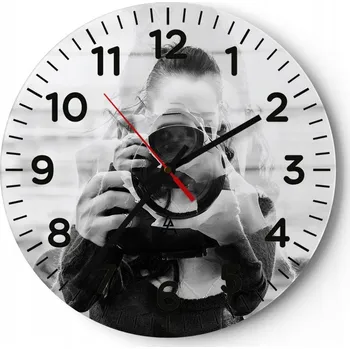 Hodiny Kuchyňské nástěnné hodiny 30x30 Abstrakce Moderní skleněné hodiny Tiché