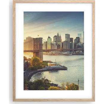 Obraz Obraz plakát na zeď v rámu světlý dub 40x50 New York plakáty do obýváku