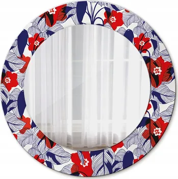 Zrcadlo Zrcadlo se skleněným rámem Filodendrony 50 cm