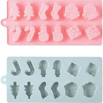 Forma na pečení Silikonová forma na pečení – 12 dílků – vánoční motiv