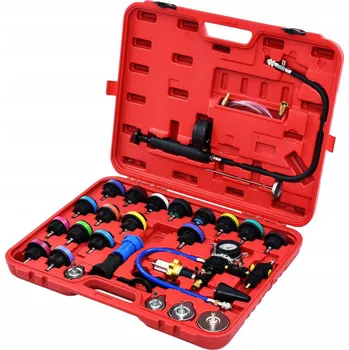 Autodiagnostika TESTER MĚŘIČ TĚSNOSTI CHLADICÍHO SYSTÉMU 28 dílů