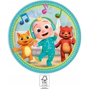 Party nádobí Talířky Procos Cocomelon 23 cm, 8 ks
