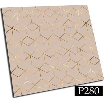 vinylová podlaha Samolepicí PVC obklady 30 cm Růže Zlaté Šestiúhelníky PVC DLAŽDICE