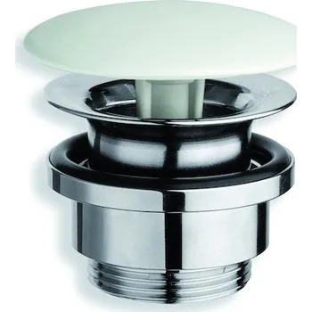 Sifon Silfra průtočná zátka, klobouk keramika, bílá PZATKAKB