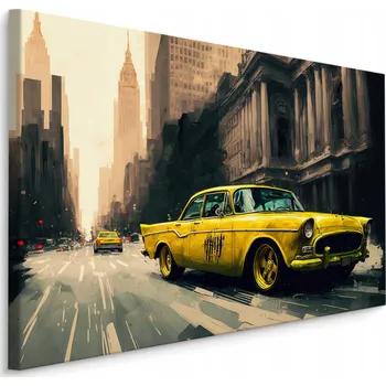 Obraz Obraz do kanceláře ABSTRAKCE Taxi Město 100x70 cm