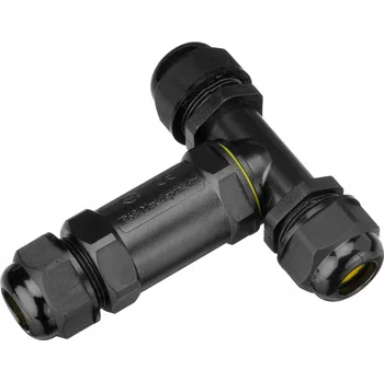 Fitinka Trojitá hermetická kabelová nátrubek 3-pinová černá "T"