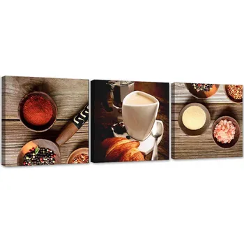Obraz Triptychový obraz Káva a koření 120x40